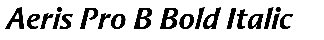 Aeris Pro B Bold Italic